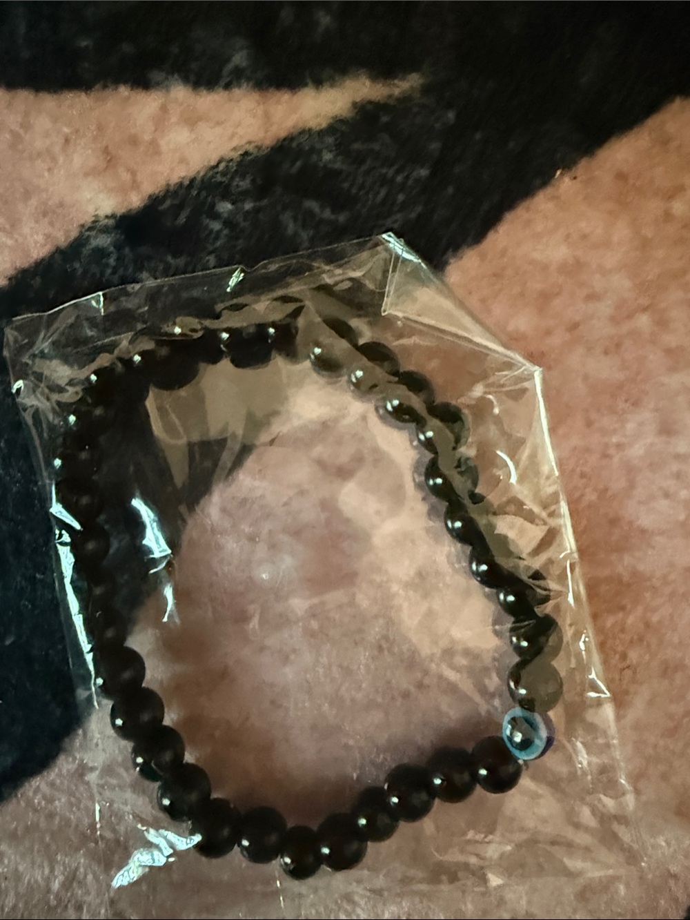 Evil Eye Bracelet with Blue Accent Bead